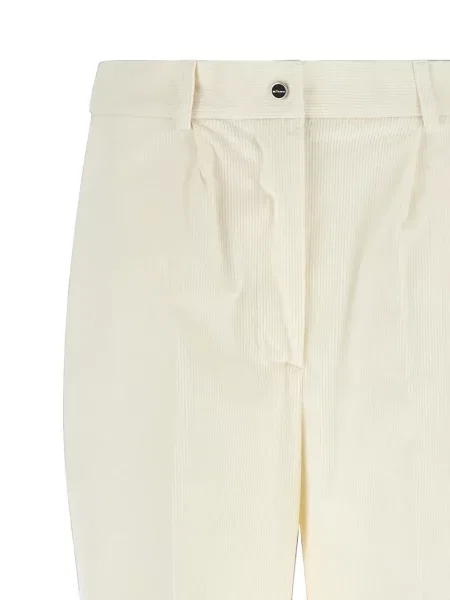 Pantaloni Kiton de catifea cord alb