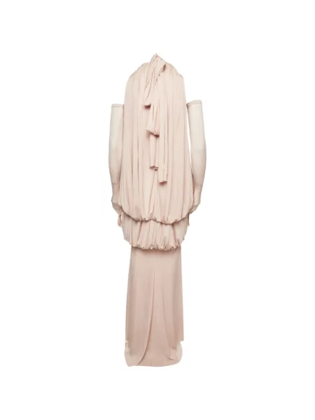 Rochie maxi Chats By C.dam drapată roz