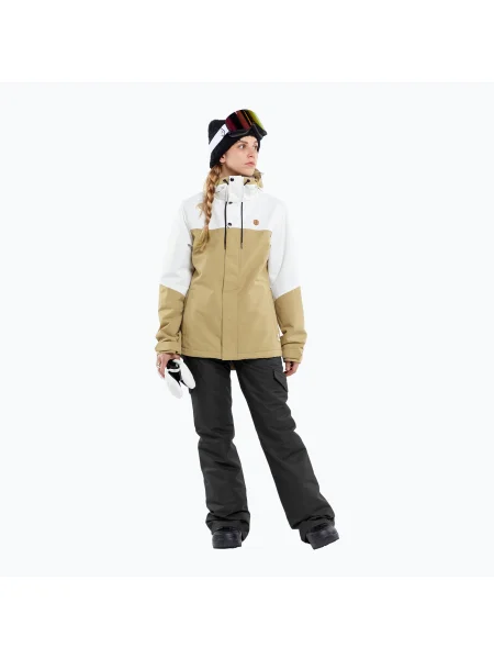Olcsóbban. Női snowboard dzseki Volcom Bolt Ins sötét khaki színben. Méret: L barna