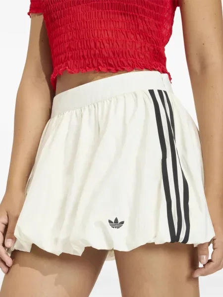 Top Adidas cu dungi cu imagine lung alb