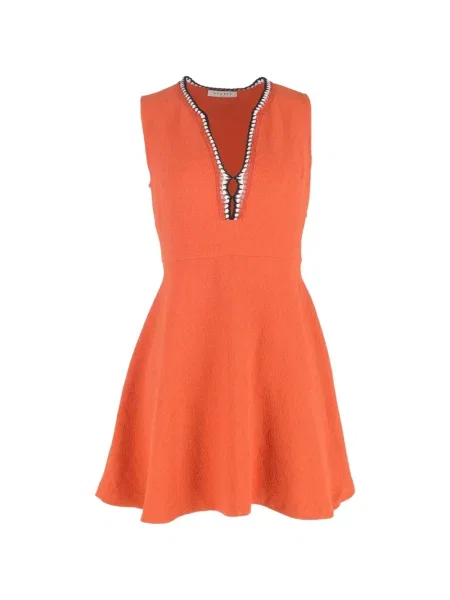 Rochie mini Sandro fără mâneci de costum portocaliu