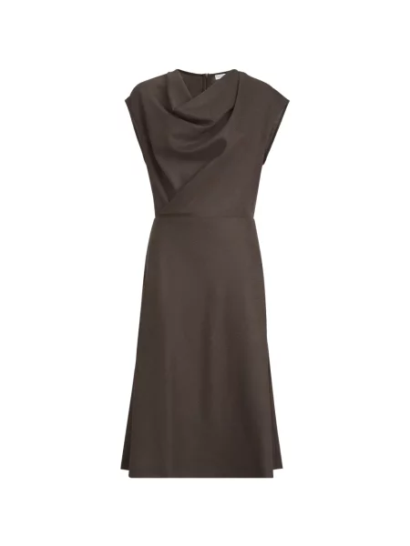 Rochie Brunello Cucinelli de lână plic maro