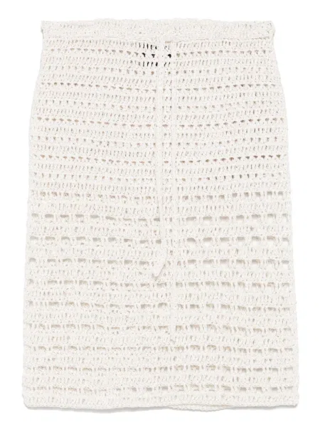 Fusta mini A.m.g. tricotate alb