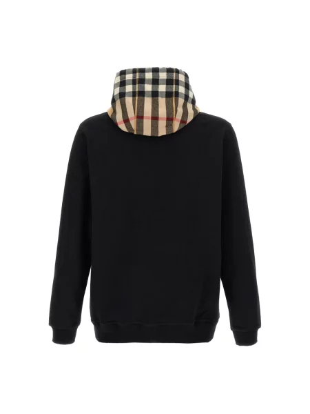 Bluza z kapturem Burberry w kratę z kapturem retro czarna