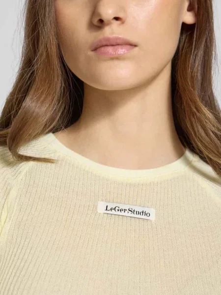 Sweter z dzianiny z rękawem o dł. model ‘Abby’ Leger