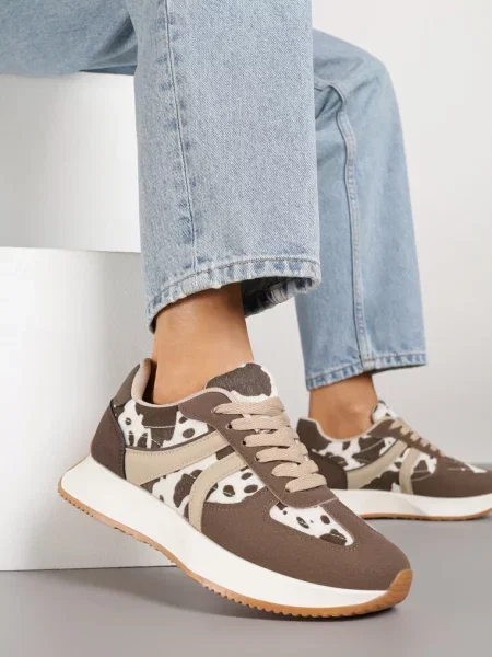 Sneakers Velwettia Negru cu alb