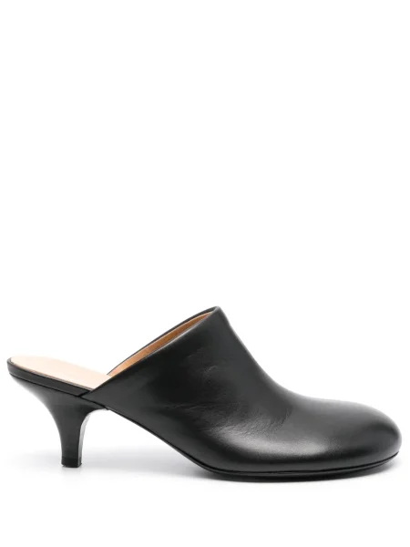 Papuci tip mules Marsell din piele negru