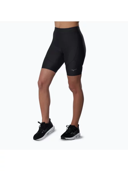 Pantaloni scurți de alergare pentru femei Mizuno Alpha Mid black negru