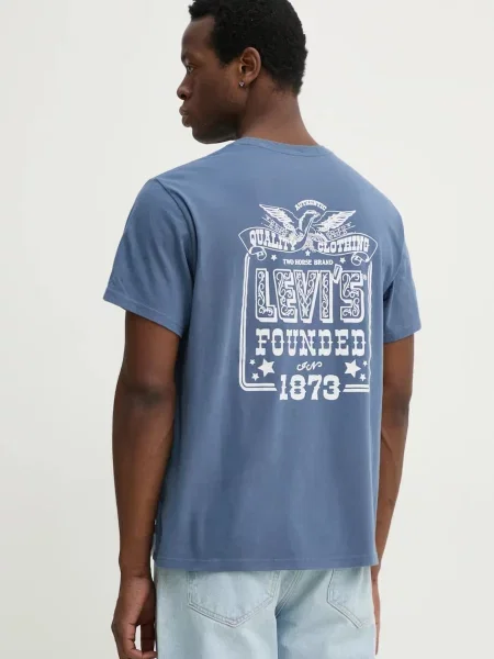 Levi's t-shirt SS RELAXED FIT TEE niebieska