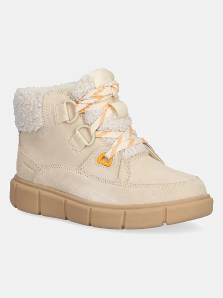 Велурени боти Sorel SOREL EXPLORER III NW LACE WP с равна подметка с изолация бежово