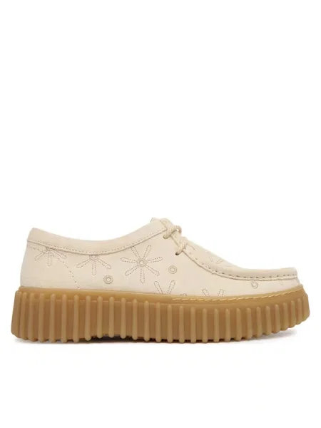 Clarks Pantofi Torhill Bee Écru