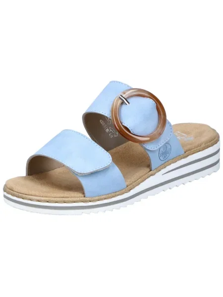 Rieker Pantofle světlemodrá