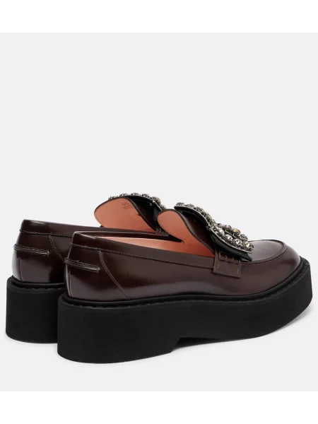 Pantofi loafer Roger Vivier din piele cu platformă negru