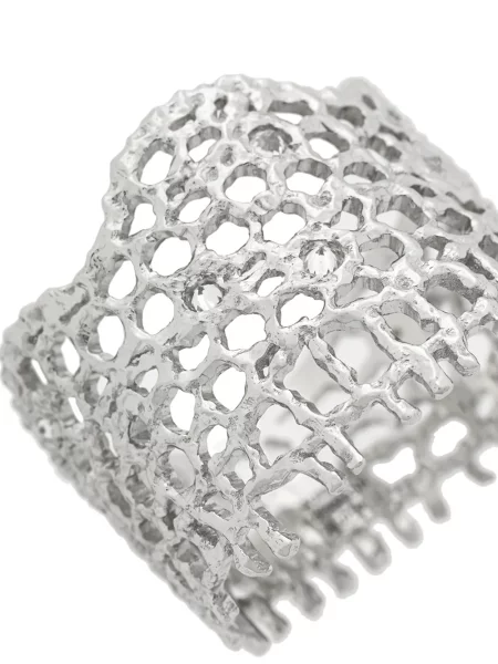 Krajkový retro diamant prsten Aurelie Bidermann bílý