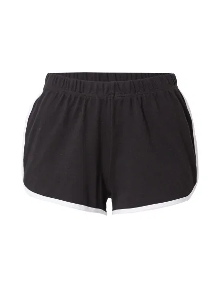 Urban Classics Pantaloni negru alb