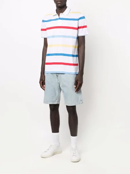 Scurt tricou polo Paul & Shark alb