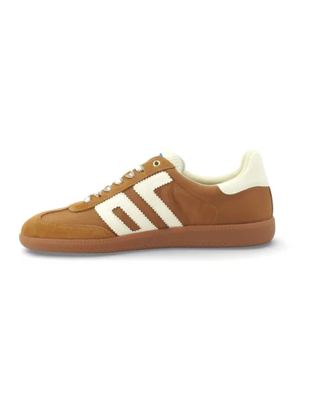 Sneakersy Back70 skórzane brązowe