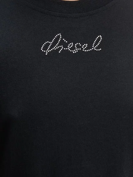 Diesel тениска basic дамска черно