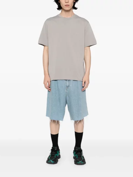 Tricou Daily Paper cu broderie gri