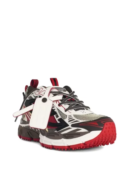 Sneakerși Off-white din piele de căprioară alb