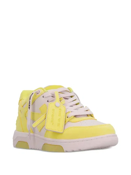 Sneakerși Off-white cu aplicații business alb