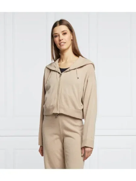 Juicy Couture Hanorac | Cropped Fit cu adaos de lână și cașmir bej