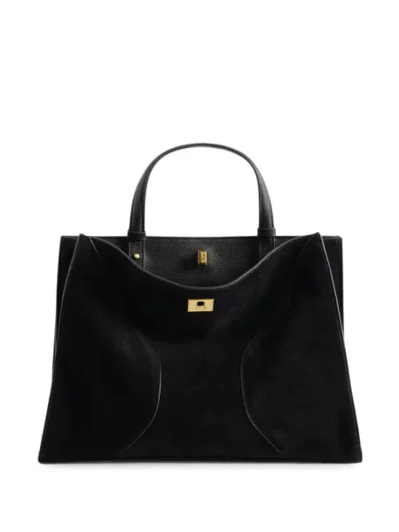 Geantă Zadig&voltaire din piele de căprioară negru