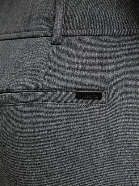 Брюки Allsaints с высокой посадкой серые