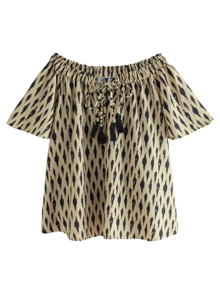 Next Bluză bej / maro negru