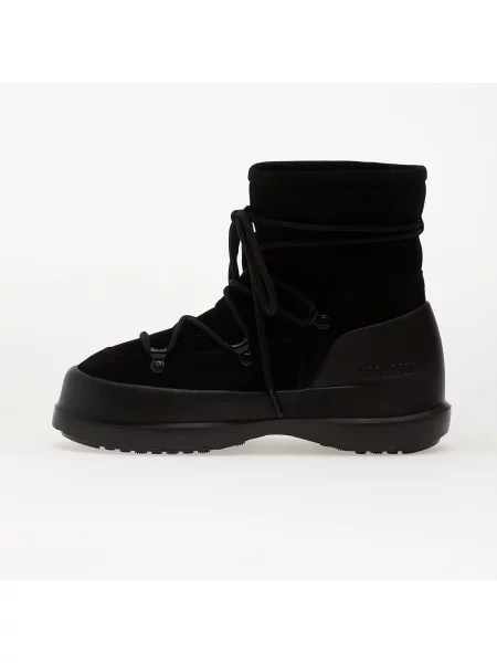 Замшевые сапоги Moon Boot черные