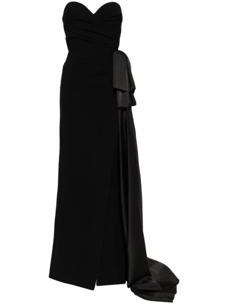 Rochie maxi Saiid Kobeisy lungă de costum negru