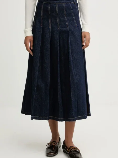 Weekend Max Mara Fustă de blugi Ovale Bleumarin