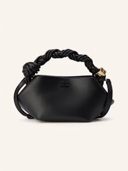 Ganni Torebka Bou Small schwarz czarna