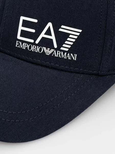 Бейсболка Emporio Armani з принтом синій