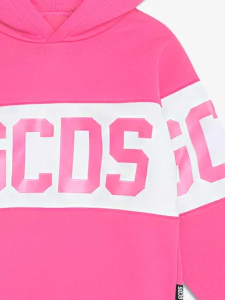 Bluza z kapturem dziecięca Gcds różowa