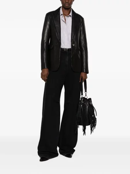 Sacou The Jackie Leathers din piele negru
