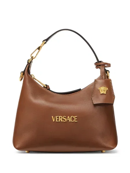 Iš natūralios odos odinė rankinė Versace ruda