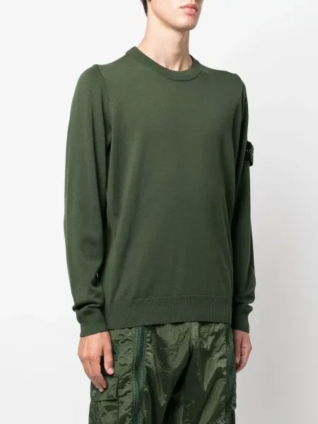 Pulover Stone Island cu strasuri verde