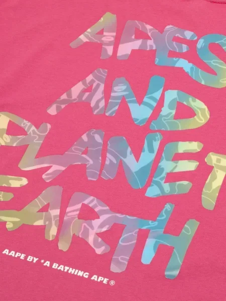 Tricou Aape By A Bathing Ape lung roz