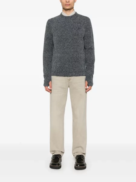 Pulover Fred Perry cu decolteu rotund albastru