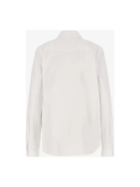 Koszula Jil Sander z długim rękawem z kołnierzem biała