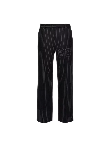Spodnie Off-white wełniane z nadrukiem białe