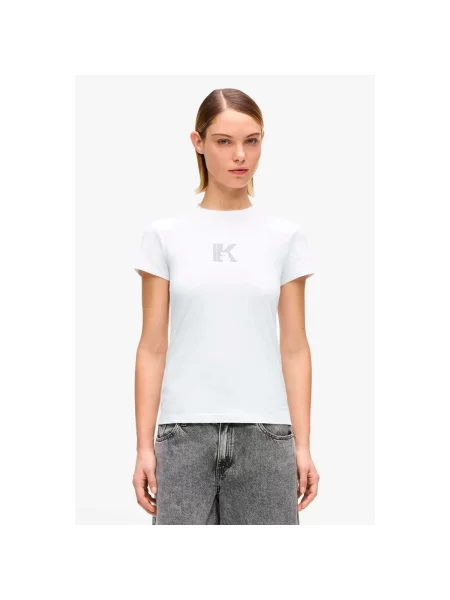 Tricou Karl Lagerfeld cu autograf alb
