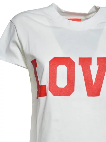 Scurt tricou Merci alb