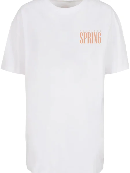 Merchcode Tricou Tropical Spring portocaliu caisă alb