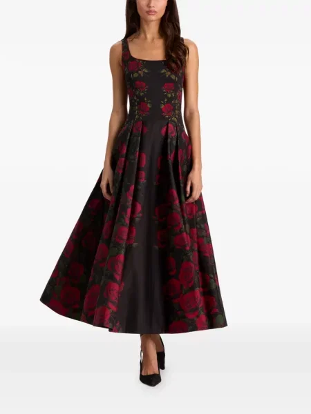 Midi šaty Alice + Olivia čierna