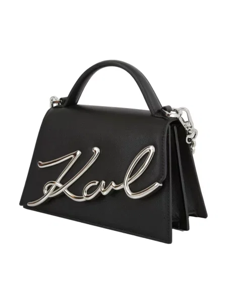 Torebka crossbody Karl Lagerfeld skórzana czarna
