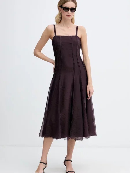 Sisley rochie evazată violet