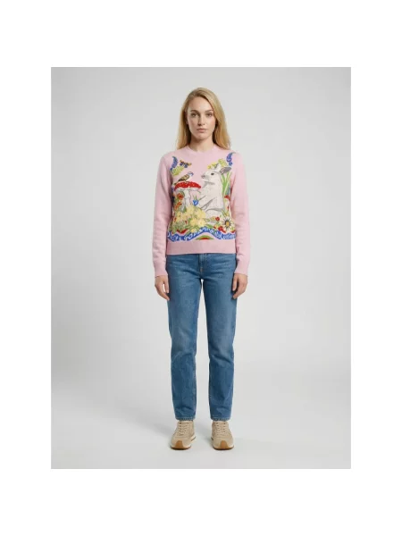 Sweter Dolce And Gabbana wełniany różowy