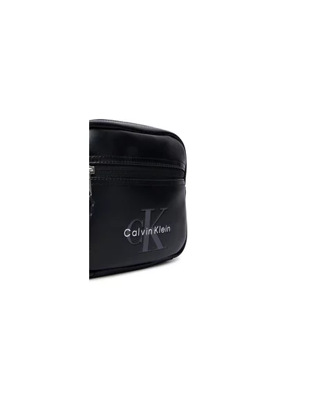Calvin Klein Maža rankinė Bold Logo Webbing Square Crossbo Juoda balta